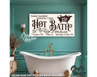 Hot Bath Bathroom Canvas Sign