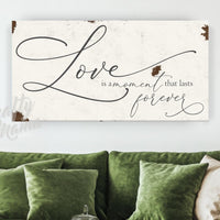 Love Is A Moment Canvas Sign