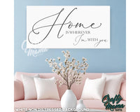 Home Is Wherever I'm With You Canvas Sign