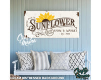 Sunflower Market Canvas Sign