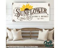 Sunflower Market Canvas Sign