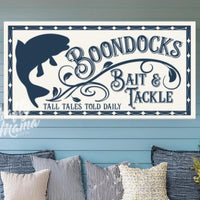 Bait and Tackle, Fishing Canvas Sign