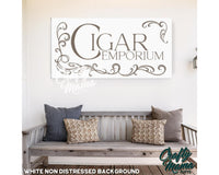 Cigar Emporium Canvas Sign