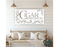 Cigar Emporium Canvas Sign