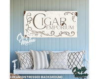 Cigar Emporium Canvas Sign