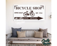 Bicycle Shop Canvas Sign