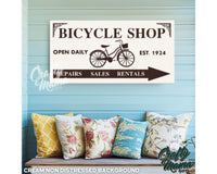 Bicycle Shop Canvas Sign