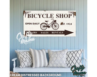 Bicycle Shop Canvas Sign