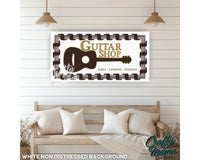 Guitar Shop, Music Canvas Sign