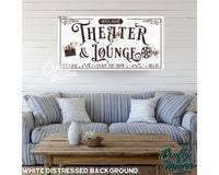 Theater And Lounge Canvas Sign