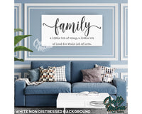 Family  A Little Bit Crazy Canvas Sign