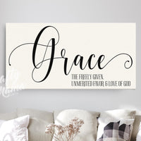 Grace Canvas Sign