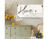 Home The Story Of Who We Are Canvas Sign