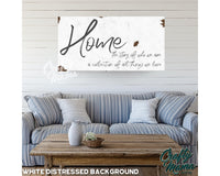 Home The Story Of Who We Are Canvas Sign