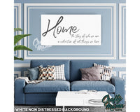 Home The Story Of Who We Are Canvas Sign