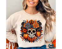 Skull And Pumpkin Png