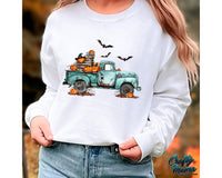 Vintage Halloween Truck PNG