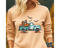 Vintage Halloween Truck PNG