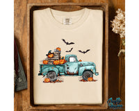 Vintage Halloween Truck PNG