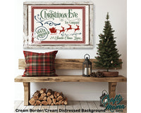 Christmas Eve Toy Shop Canvas Sign