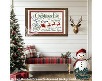 Christmas Eve Toy Shop Canvas Sign