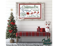 Christmas Eve Toy Shop Canvas Sign