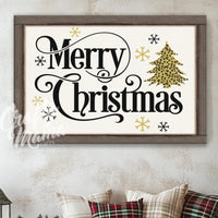 a picture of a merry christmas sign on a wall