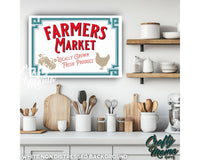 Farmers Market Kitchen Canvas Sign