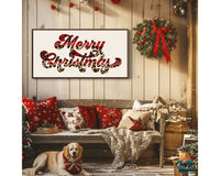 Merry Christmas Buffalo Plaid Png