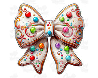 Cute Gingerbread Bow Png