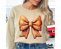 Cute Gingerbread Bow Png