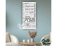 Names Of Jesus Canvas Sign