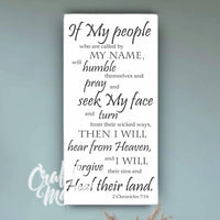 2 Chronicles If My People Canvas Sign