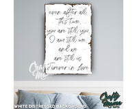 a picture of a bedroom with a quote on the wall
