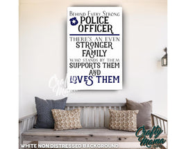 Police Officer Rules Canvas Sign