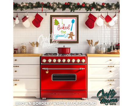 a red stove top oven sitting inside of a kitchen