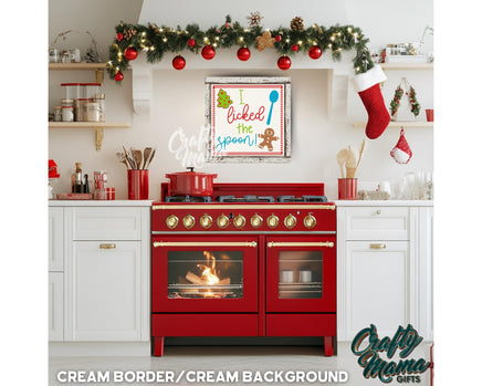 a red stove top oven sitting inside of a kitchen