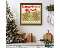 a picture of gingerbread kisses on a wall