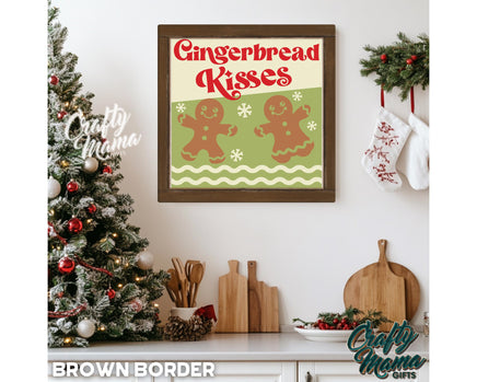 a picture of gingerbread kisses on a wall