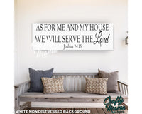 Joshua 24 As For Me And My House Canvas Sign