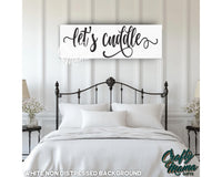 Let's Cuddle Canvas Sign