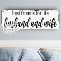 a wooden sign that says best friends for life