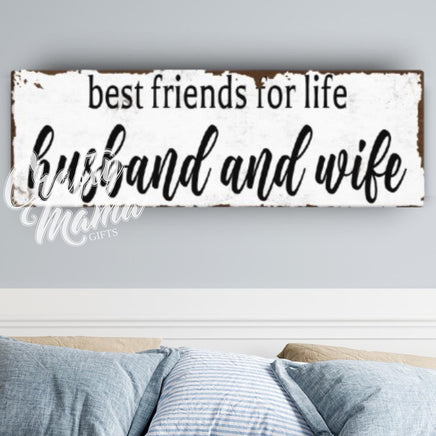 a wooden sign that says best friends for life