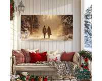 Personalized Couples Winter Canvas Sign