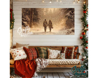 Personalized Couples Winter Canvas Sign