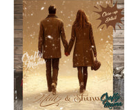 Personalized Couples Winter Canvas Sign