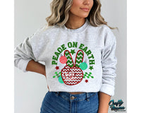 Groovy Christmas Peace Hand Sign Png