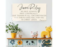 Personalized Baby Life Verse Canvas Sign