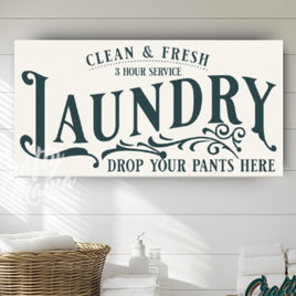 Laundry Room Clean And Fresh Canvas Sign