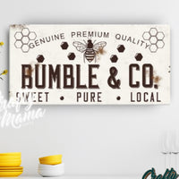 Honey Farm Bee Canvas Sign